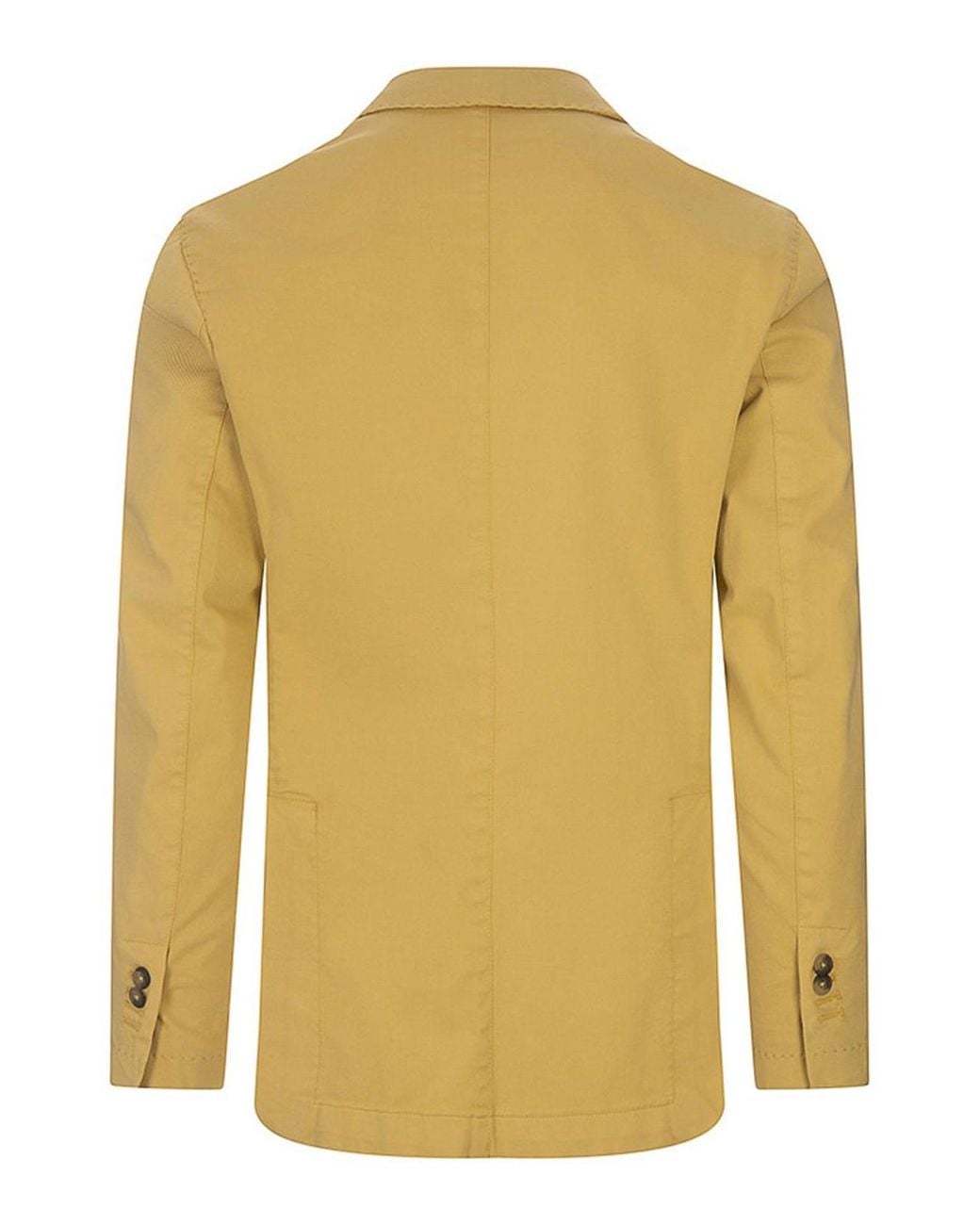 RUSSO CAPRI Yellow Oxford Cotton Blazer for men