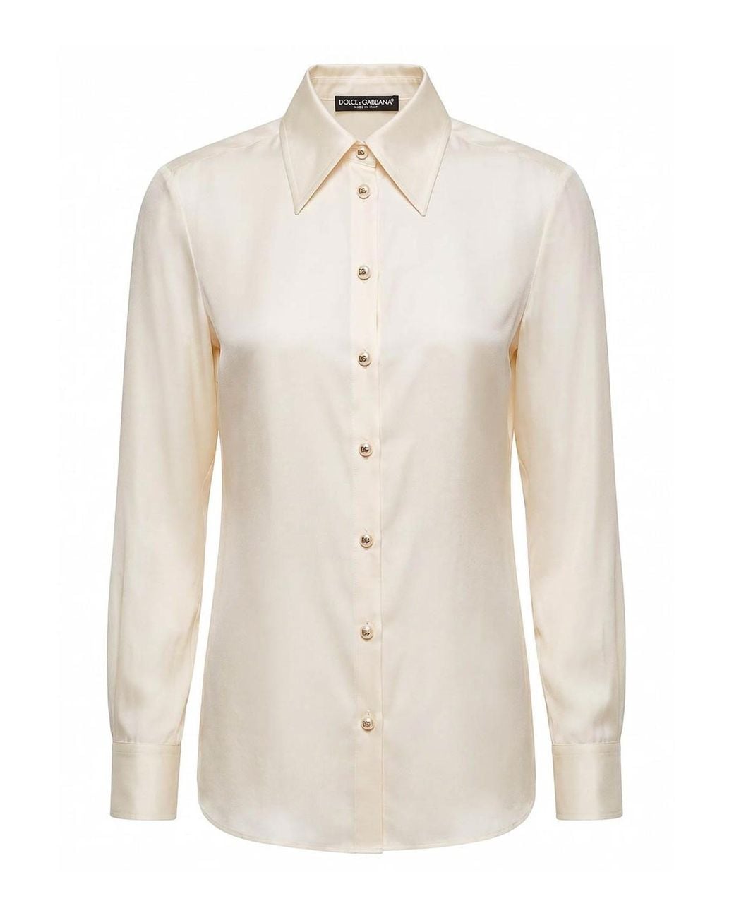 Dolce & Gabbana White Silk Shirt