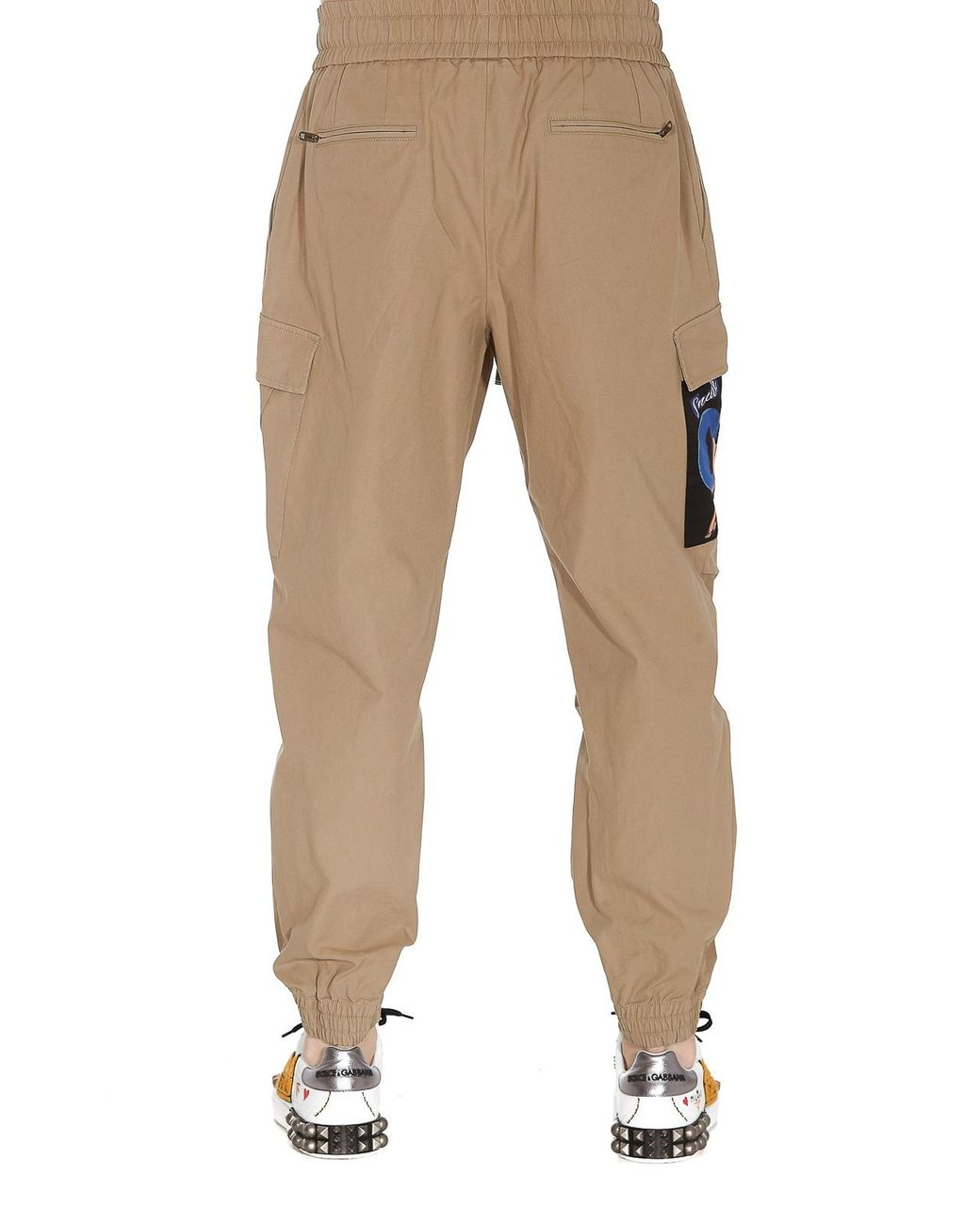Dolce & Gabbana Natural Pin-Up Print Cargo Trousers for men