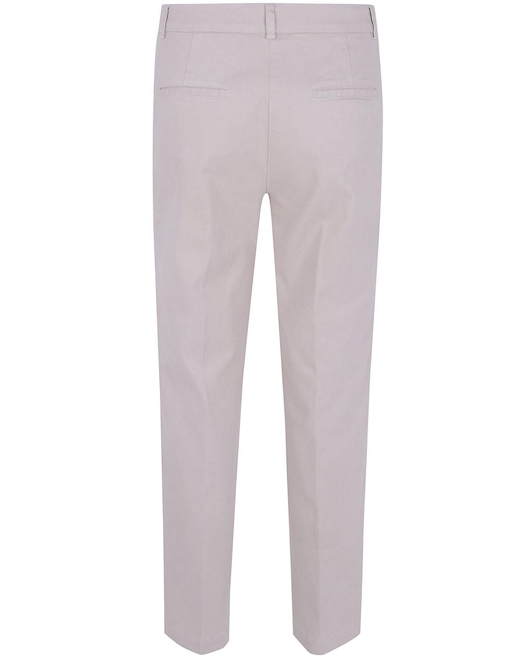 Peserico Gray Strech Gabardine Trousers
