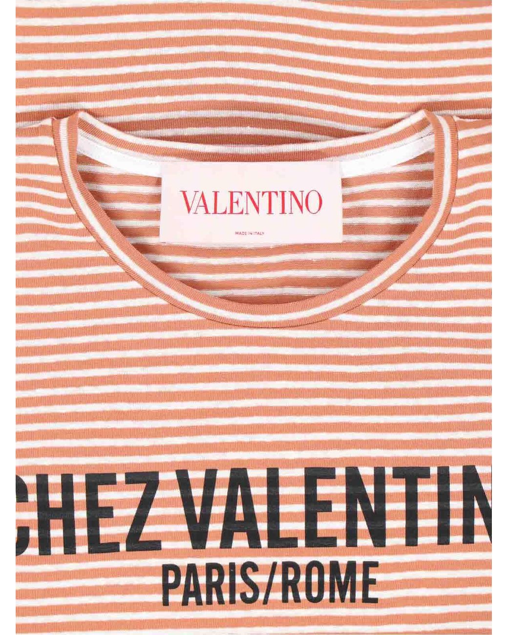 Valentino Pink Striped T-Shirt for men