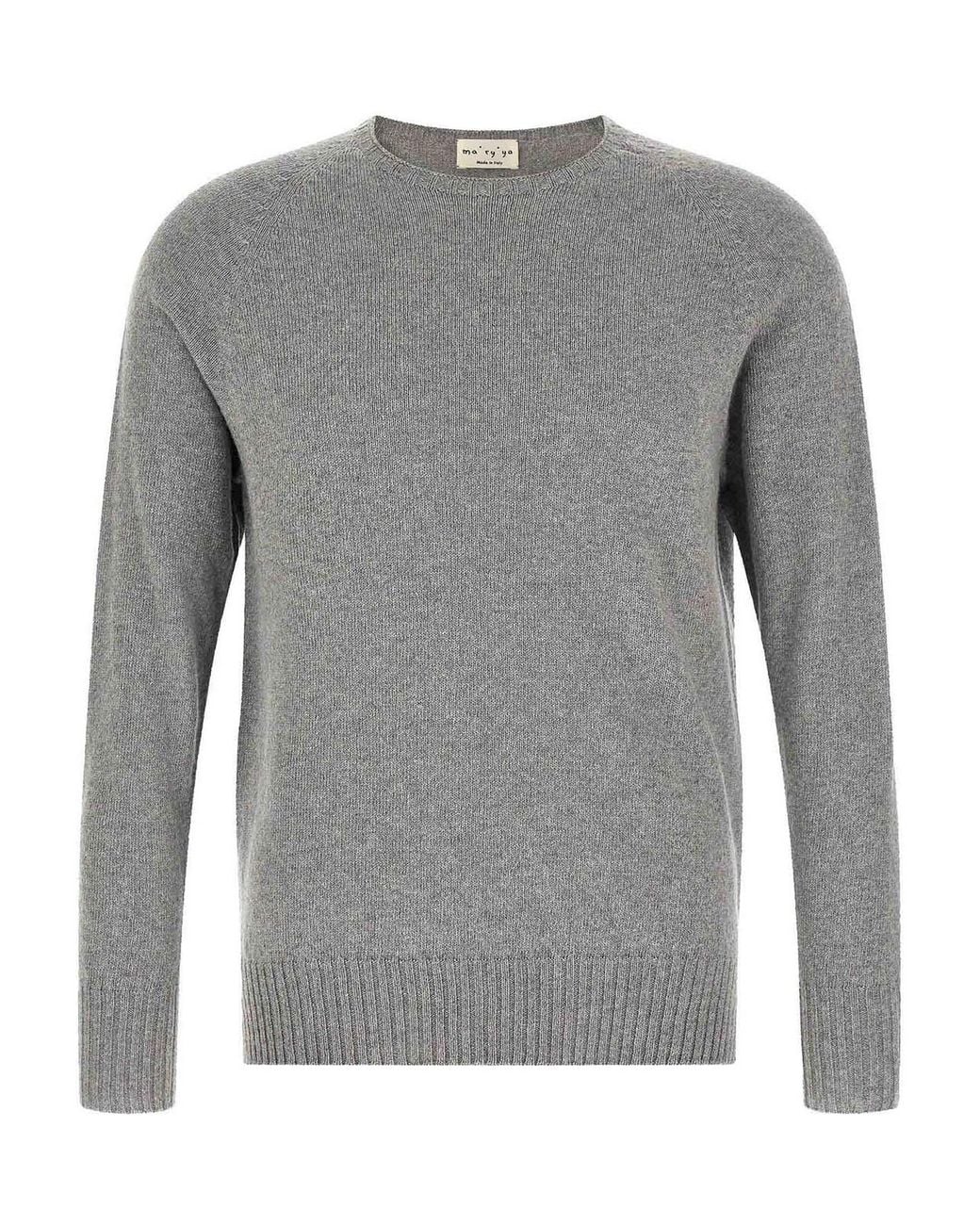 Ma'ry'ya Gray Giroccolo Sweater With Slits for men