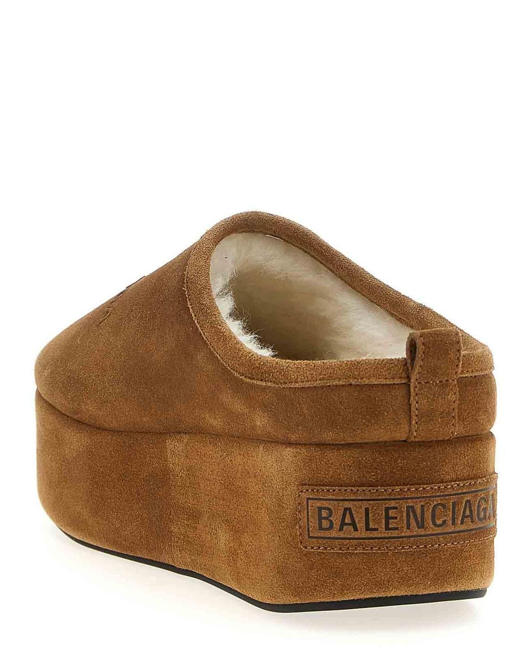 Balenciaga Brown Alaska Soft Sabots