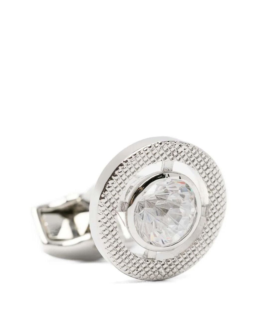 Tateossian White Halo Round Cz Cufflinks for men