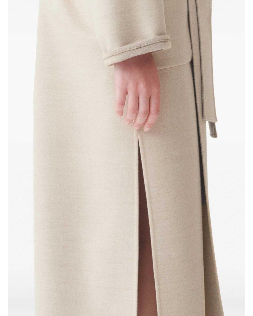 Fabiana Filippi Natural Belted Long Coat