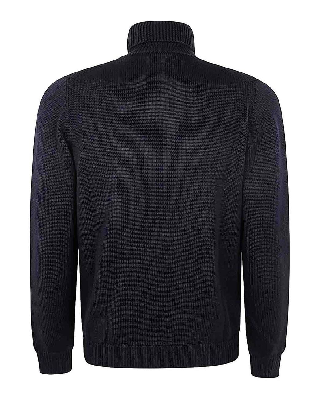 Nuur Blue Long Sleeves Turtle Neck for men