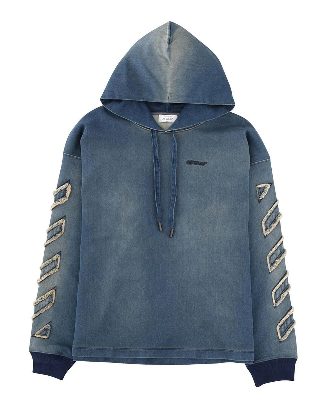 Off-White c/o Virgil Abloh Blue Denim Hoodie for men