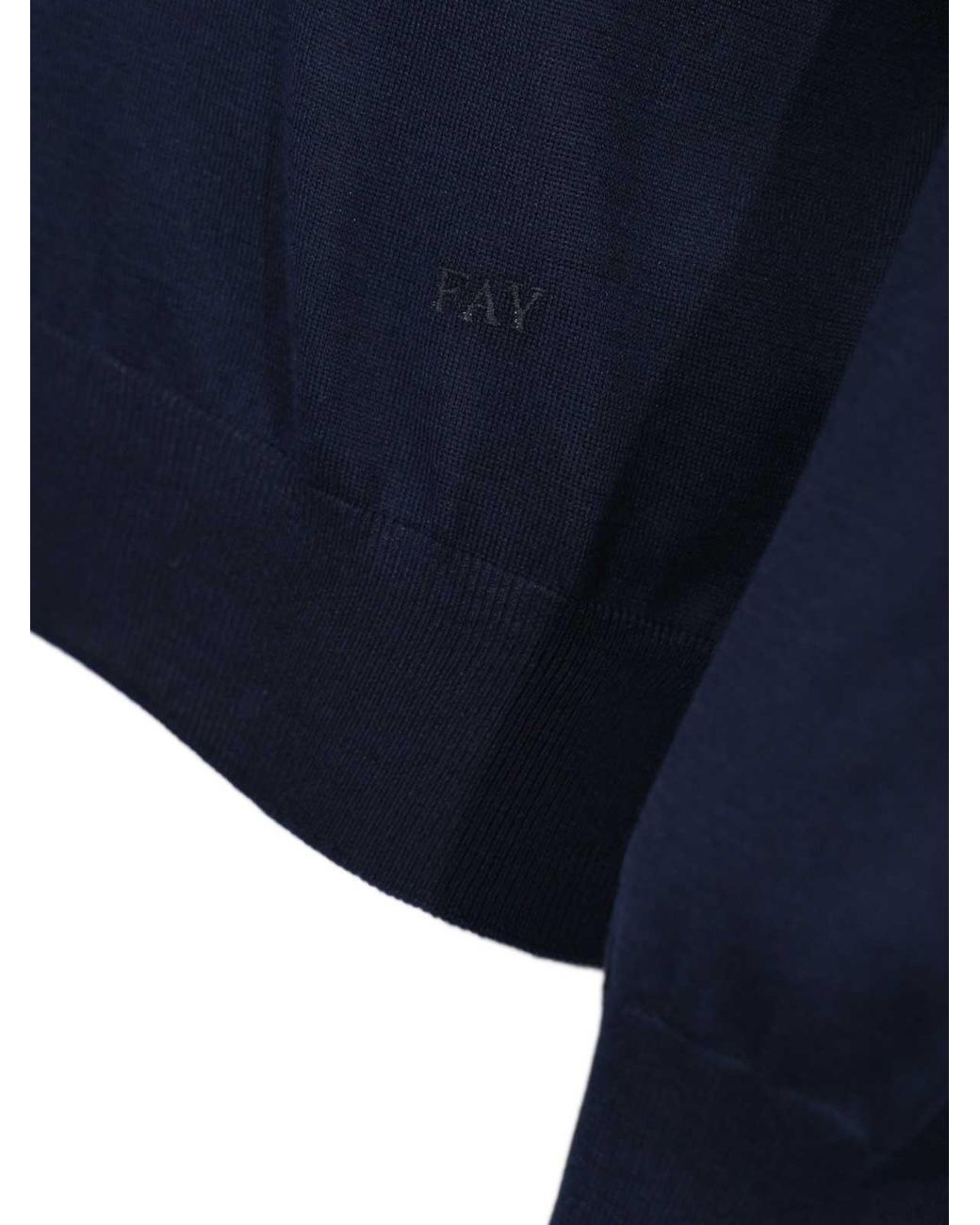 Fay Blue Crew-Neck Pullover for men