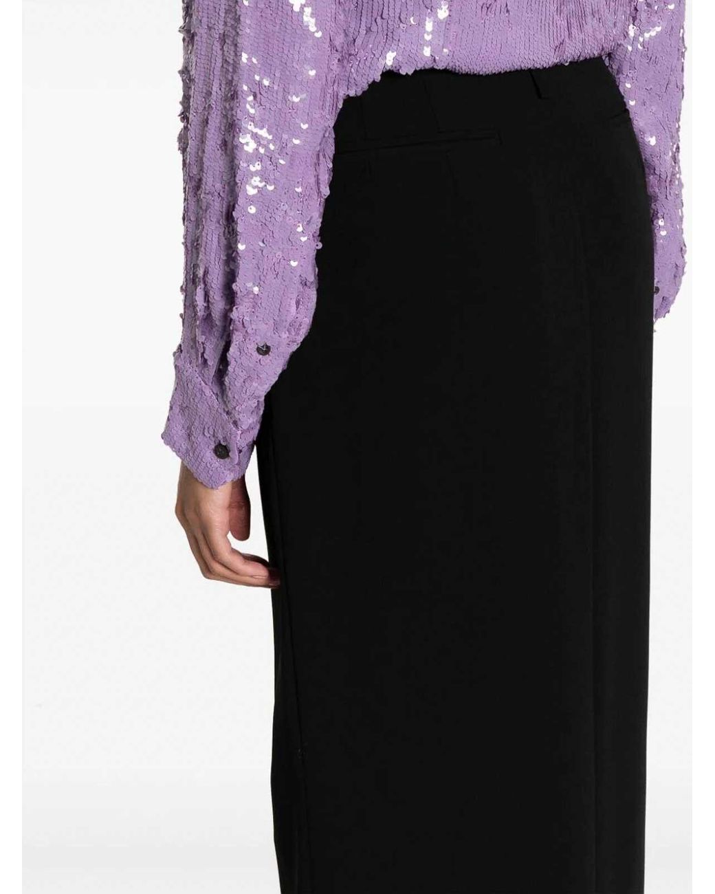 Dries Van Noten Black Midi Skirt