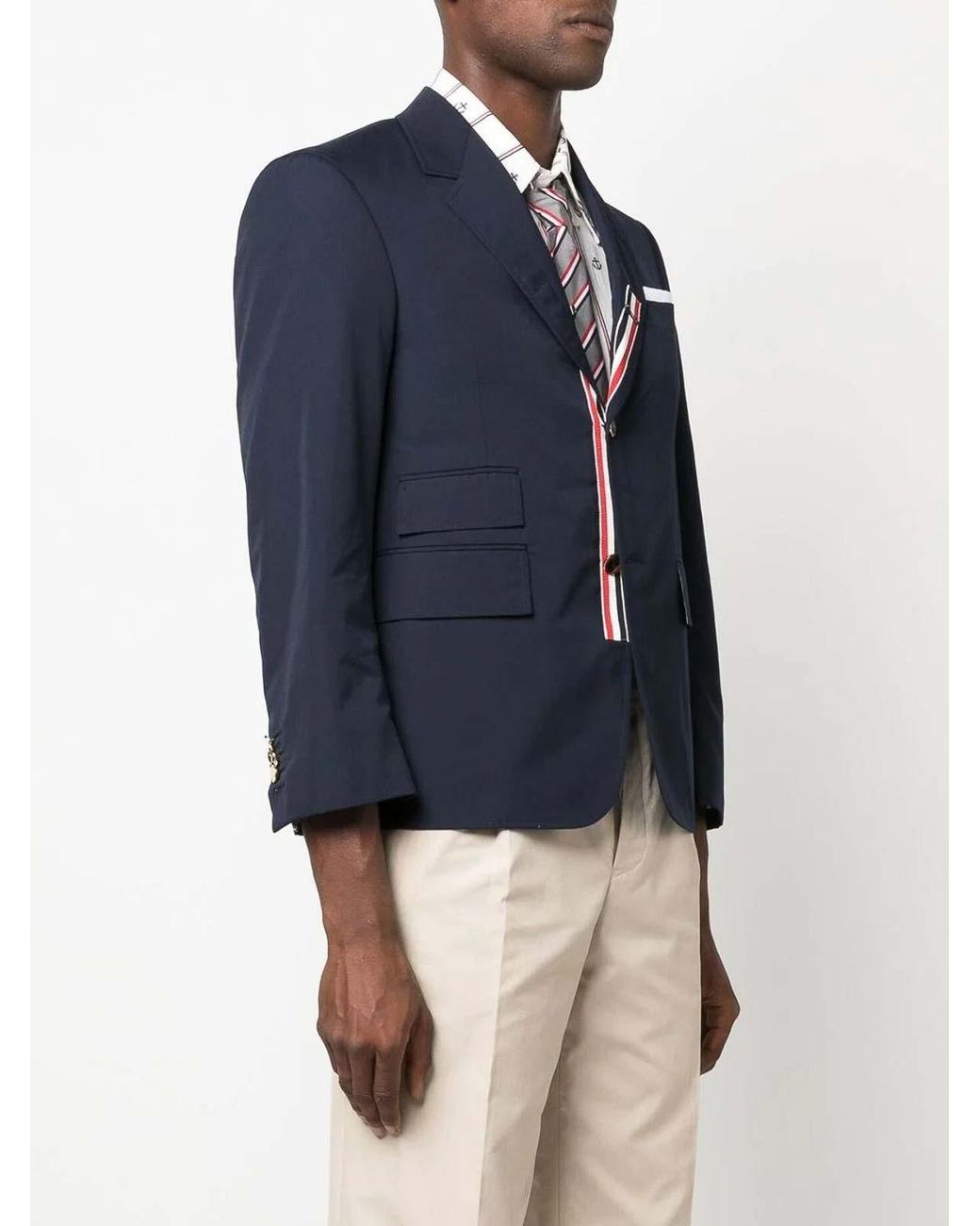 Thom Browne Blue Single-Breasted Jacket for men