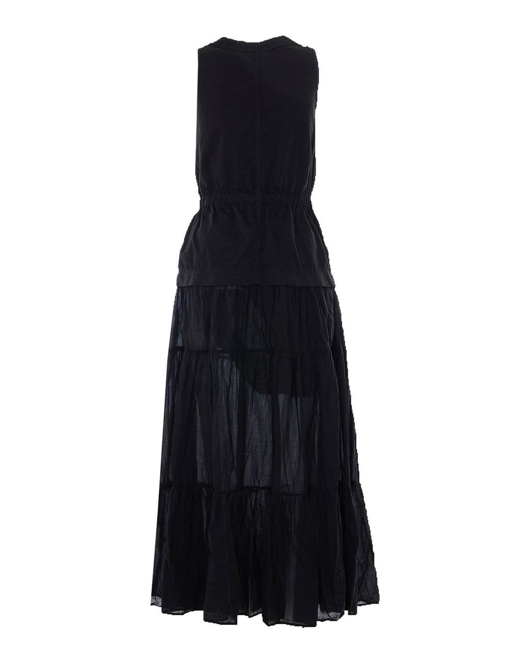 Pinko Black Casarsa Lace-Up Tiered Dress