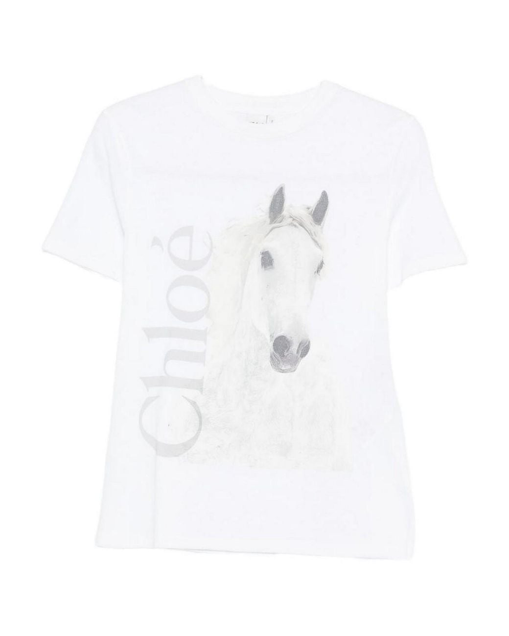 Chloé White Printed Cotton T-Shirt