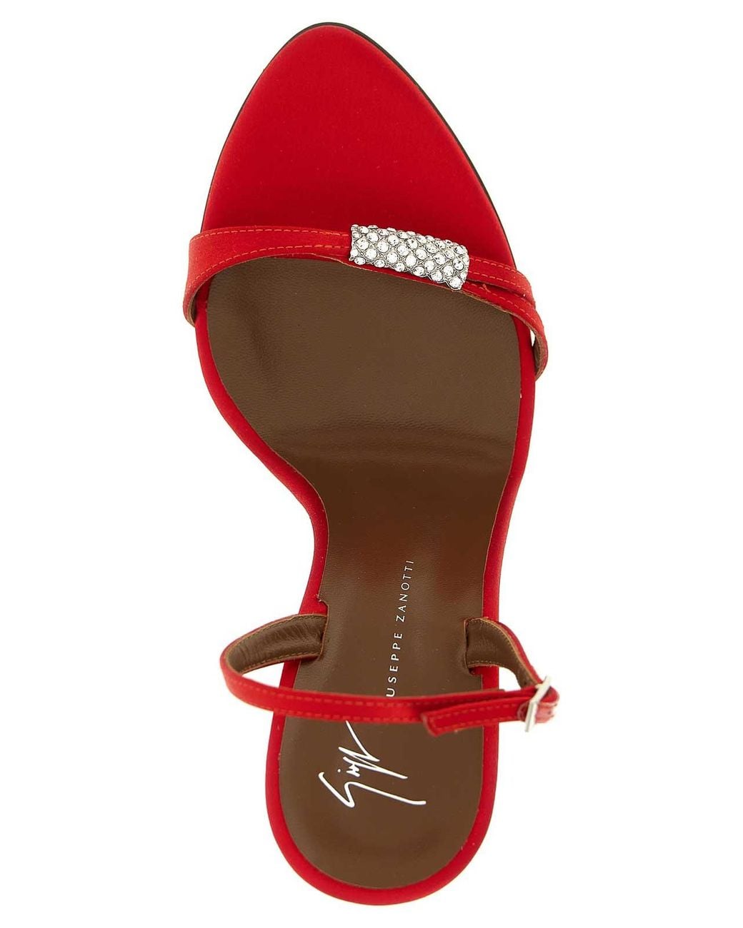 Giuseppe Zanotti Red Lena Crystal Sandals