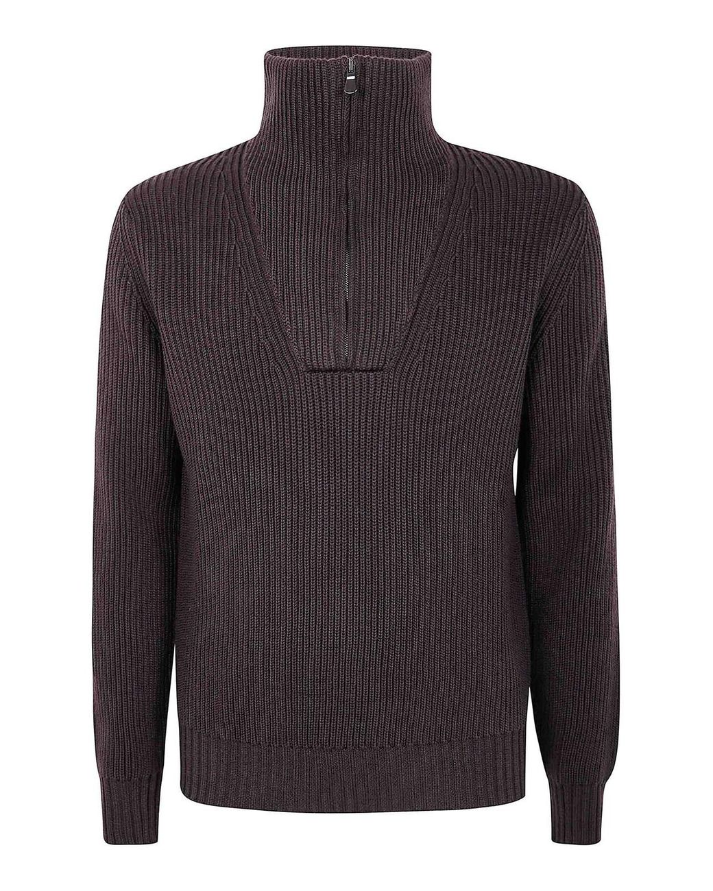 FILIPPO DE LAURENTIIS Blue Half Zip Sweater for men