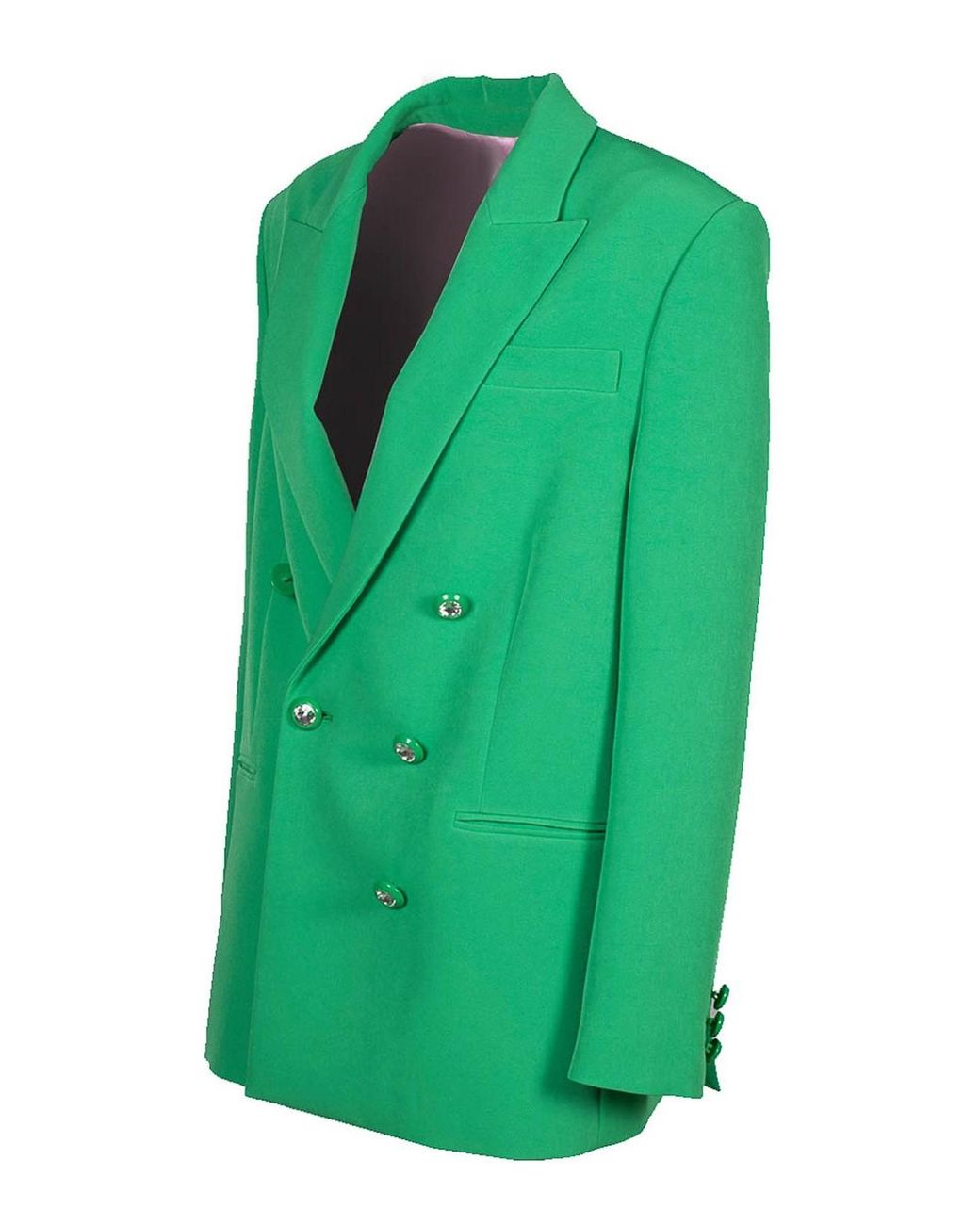 Chiara Ferragni Green Cady Double Breasted Jacket