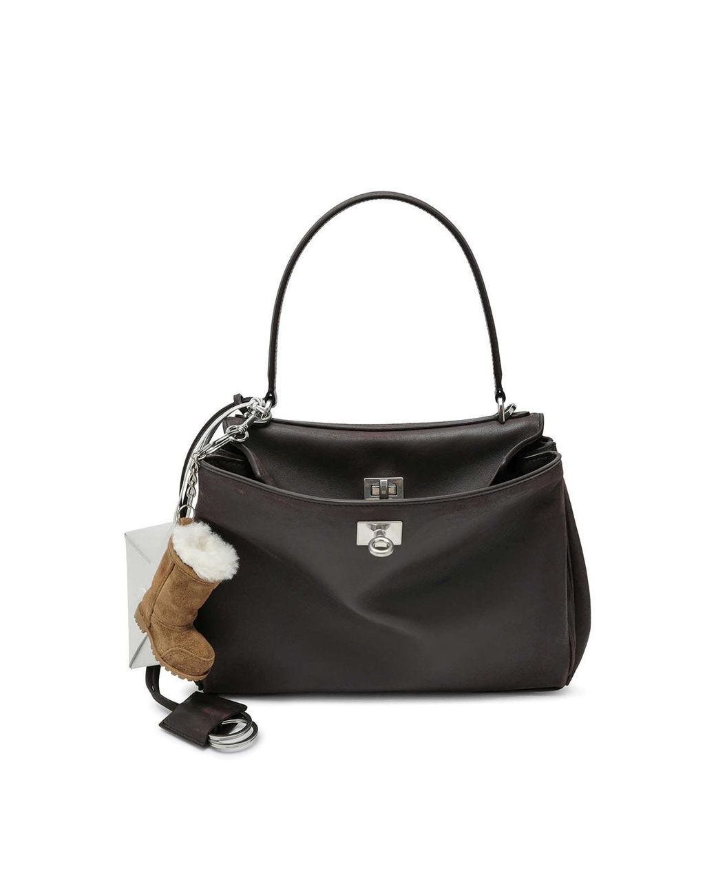 Balenciaga Black Small Rodeo Bag With Key Ring