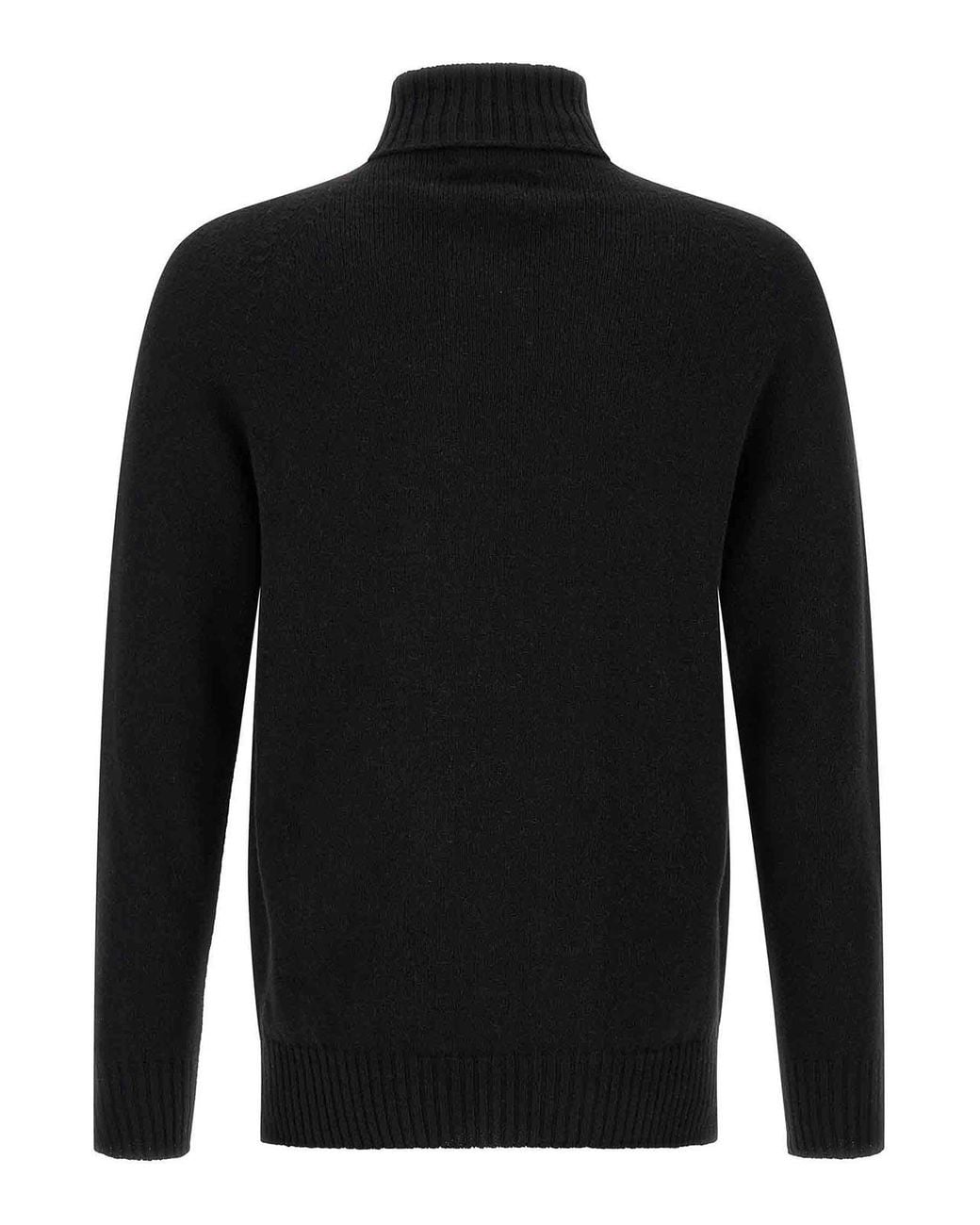 Ma'ry'ya Black High Neck Sweater With Slits for men