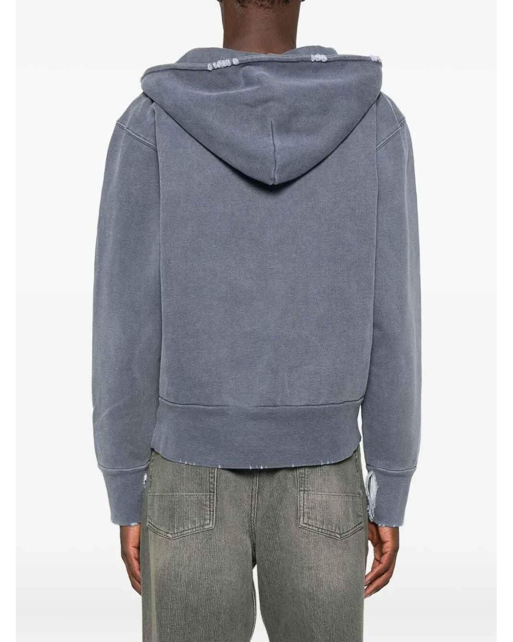 Our Legacy Gray Distressed Hoodie for men