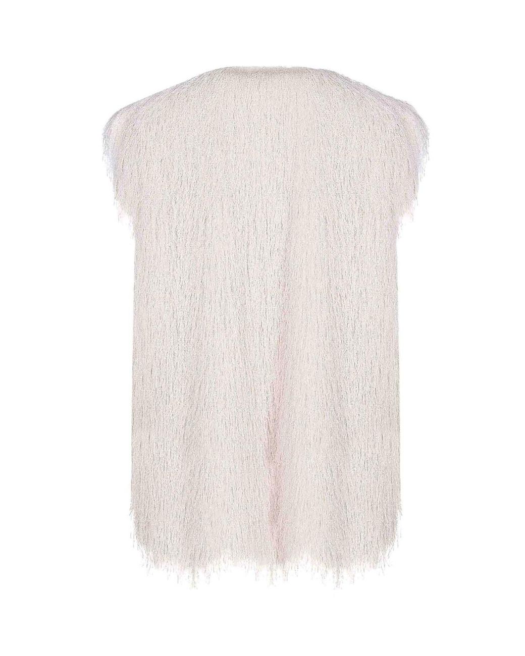 Alysi White Vest Made Of Polyester