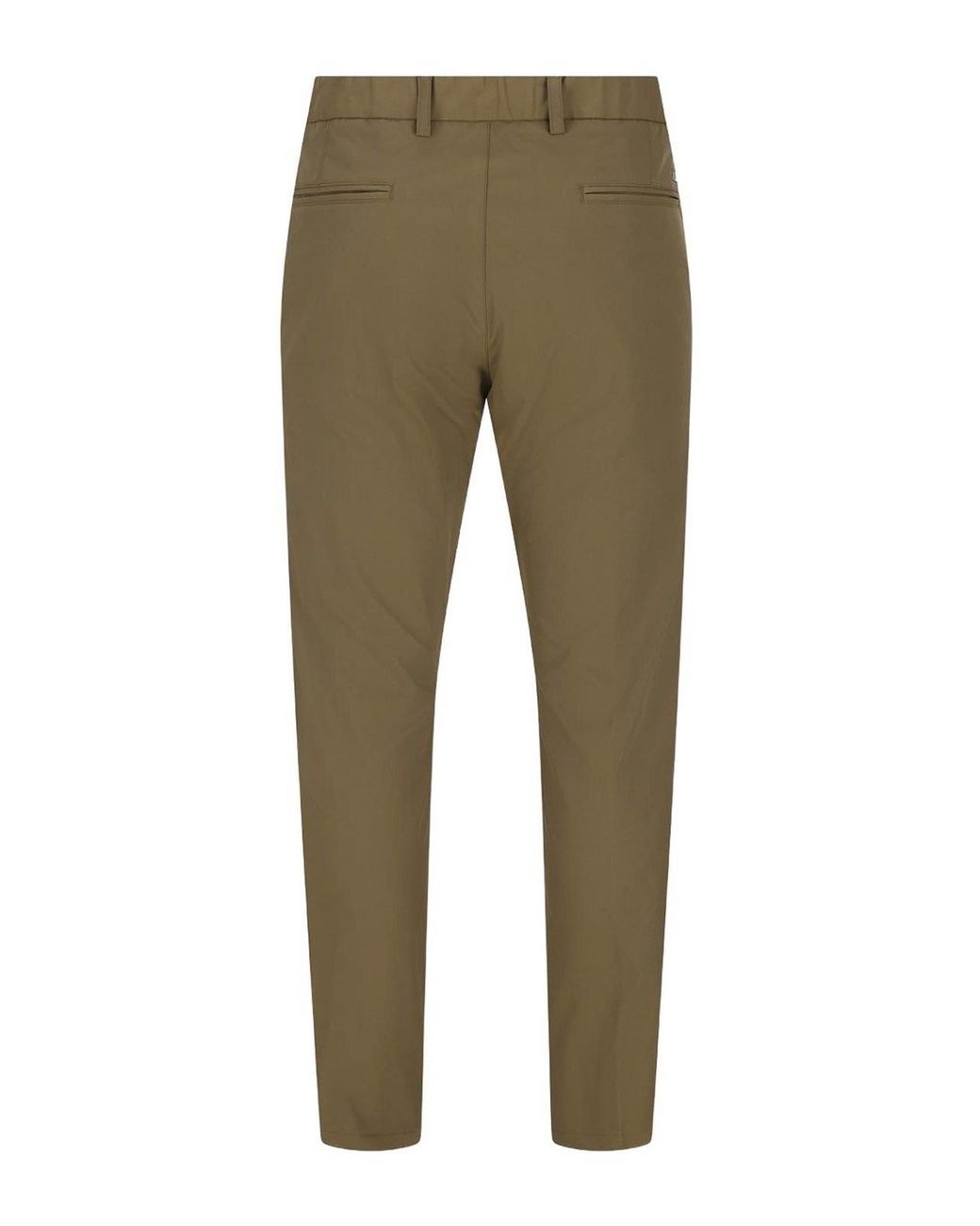 Herno Green Mechanical Stretch Twill Trousers for men