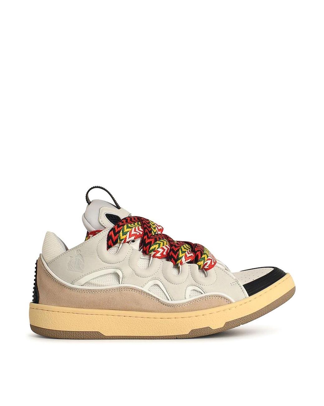 Lanvin Natural Curb Leather Blend Sneakers for men