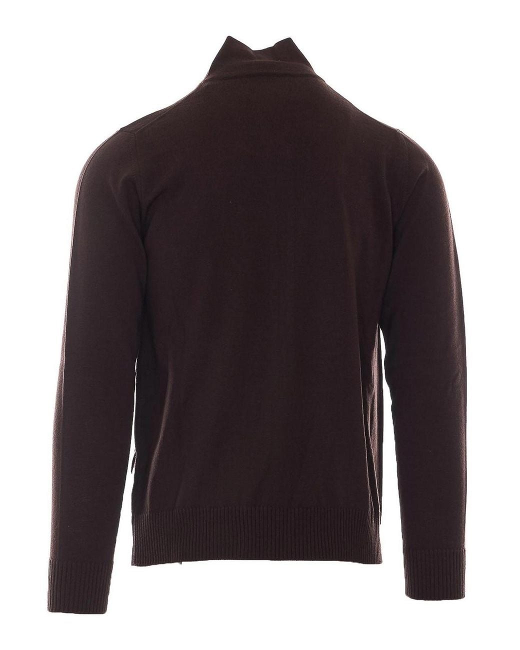 Alpha Studio Brown Blouson With Frontal Zip Closure for men