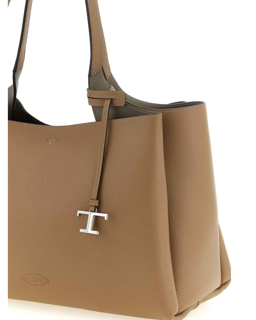Tod's Brown Medium 'T Timeless' Shopping Bag