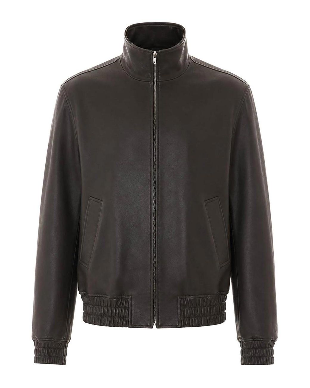 Valentino Garavani Gray Leather Jacket for men