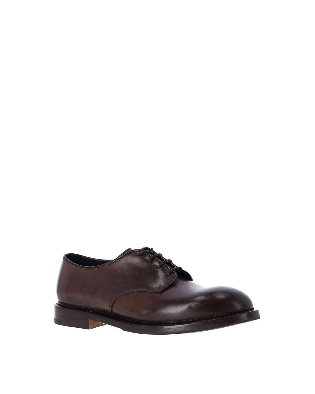 Premiata Brown Leather Derby Shoes for men