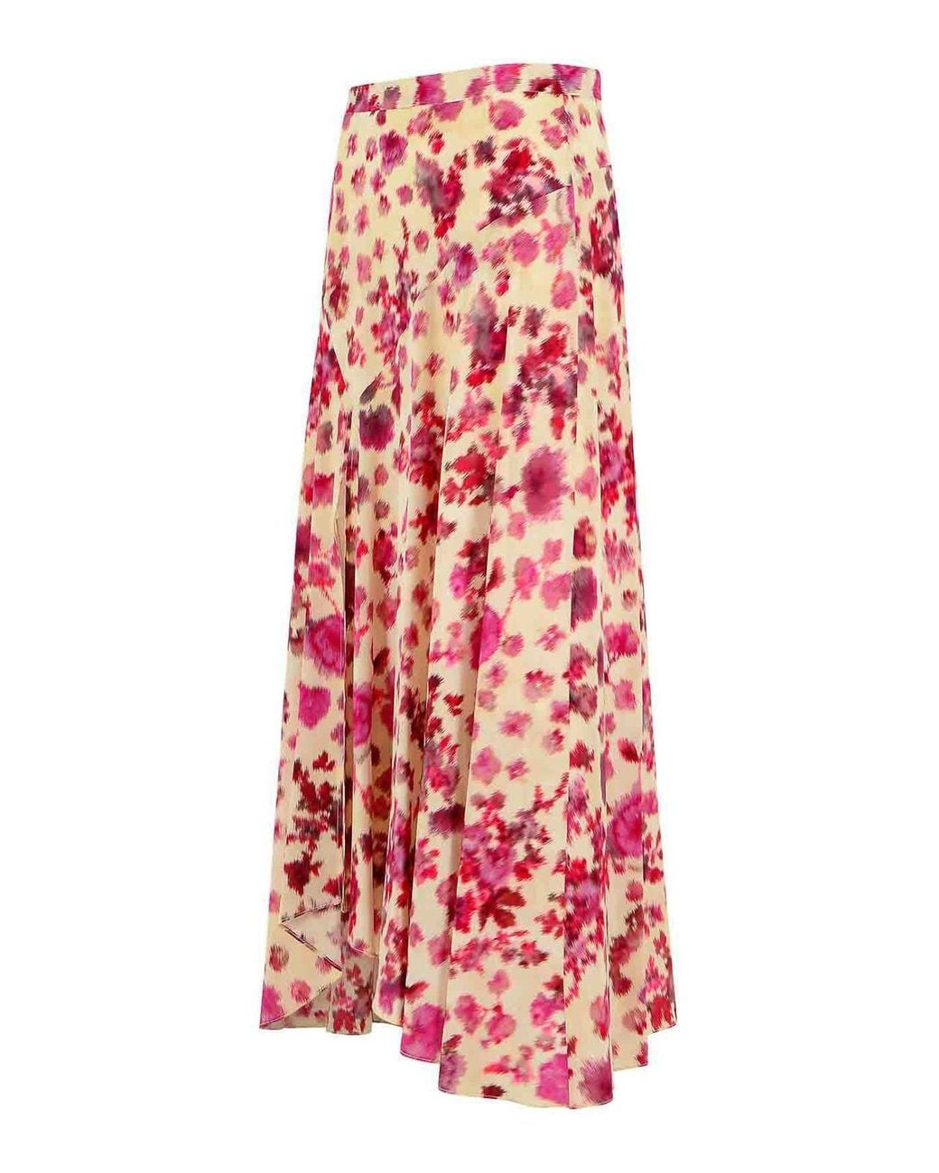 Isabel Marant Multicolor Sakura Silk Long Skirt