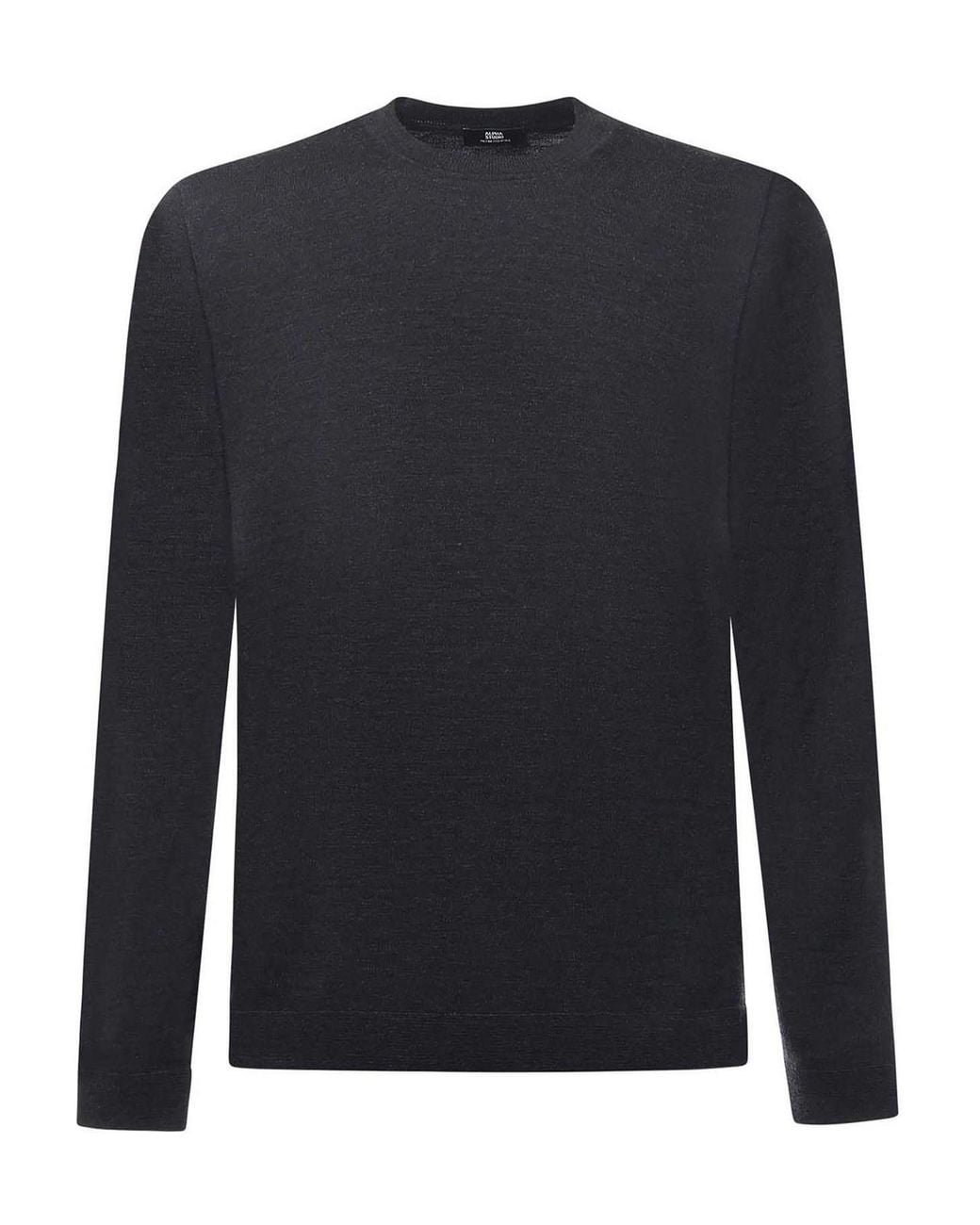 Alpha Studio Black Merino Sweater for men