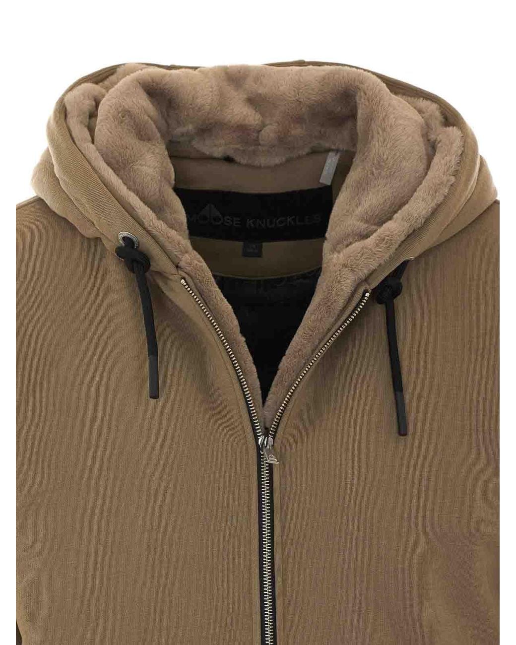 Moose Knuckles Green Classic Bunny Zip Hoodie for men