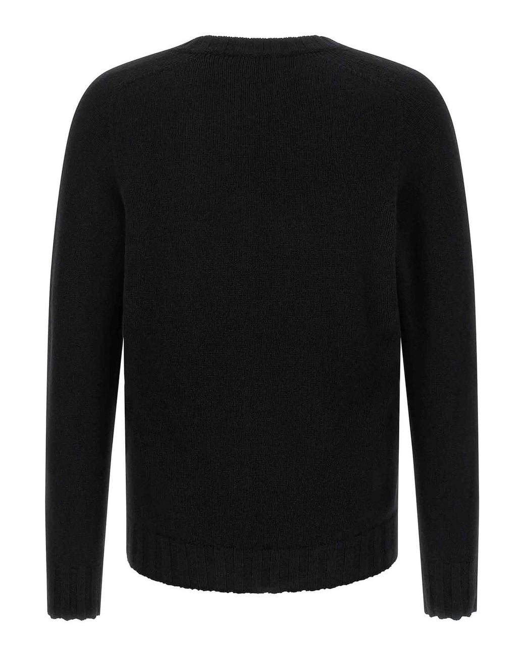 Oliver Lattughi Black Cashmere V-Sweater for men