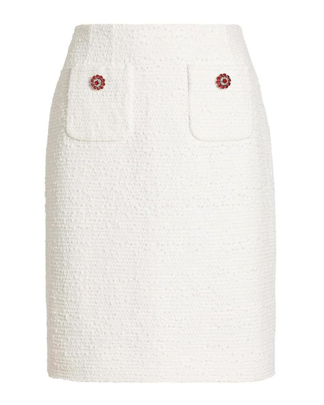 Dolce & Gabbana White Cotton Midi Skirt