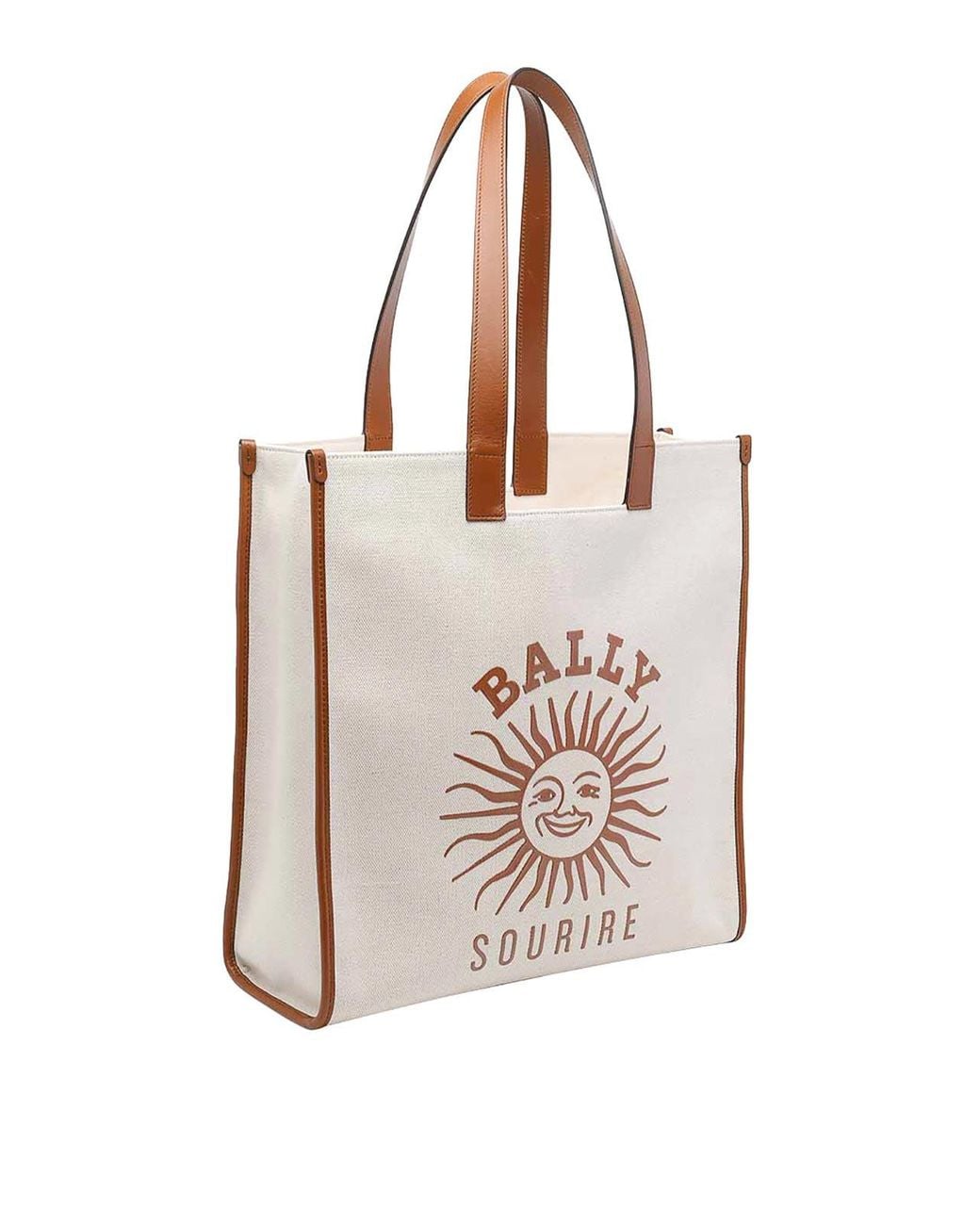 Bally White Natural Easy Tote Bag