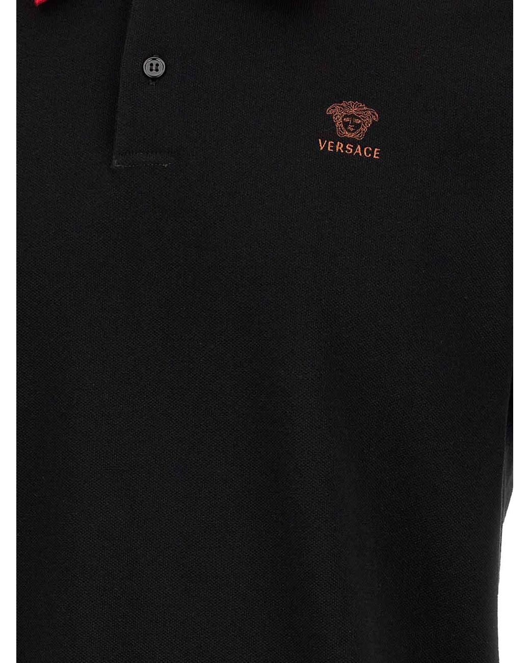 Polo Versace pour homme en coloris Black