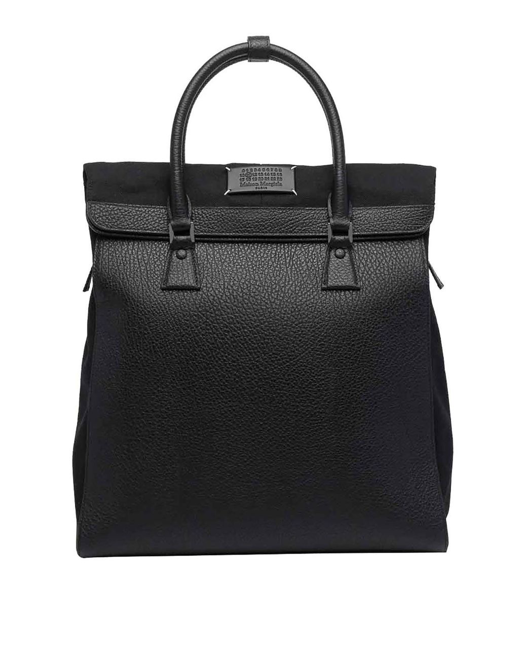 Maison Margiela Black Logo Backpack for men