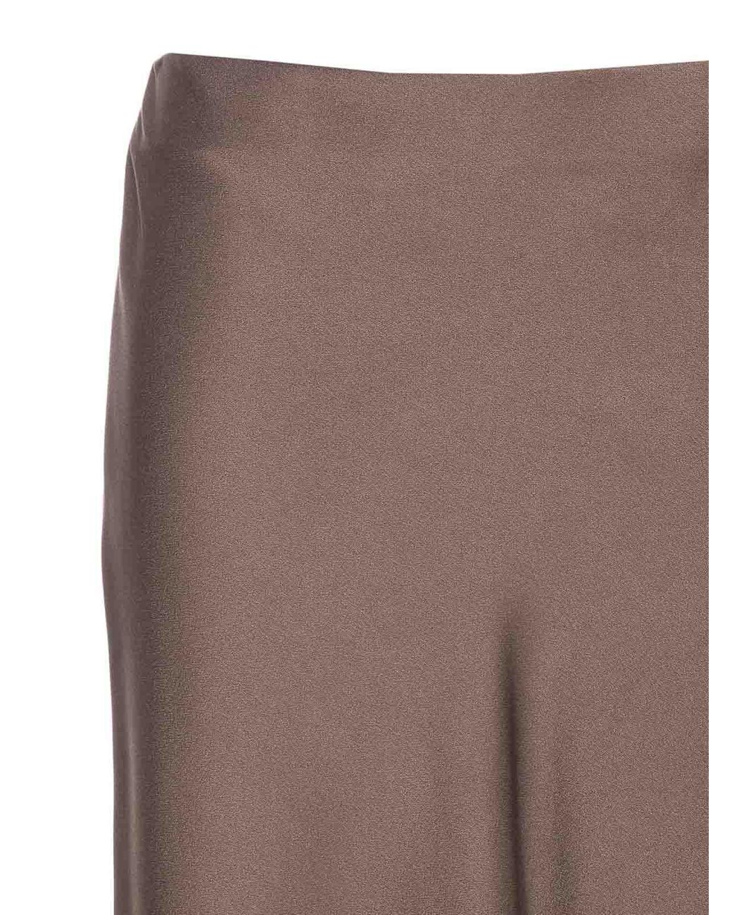 Brunello Cucinelli Brown Fluis Bias-Cut Skirt