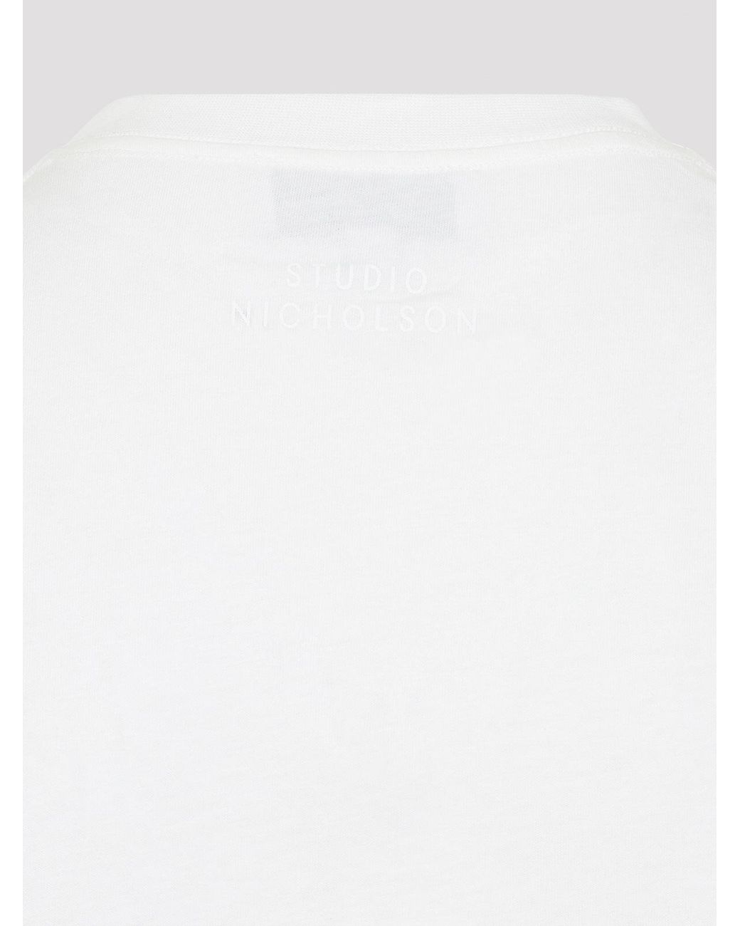 Studio Nicholson White Marine T-Shirt