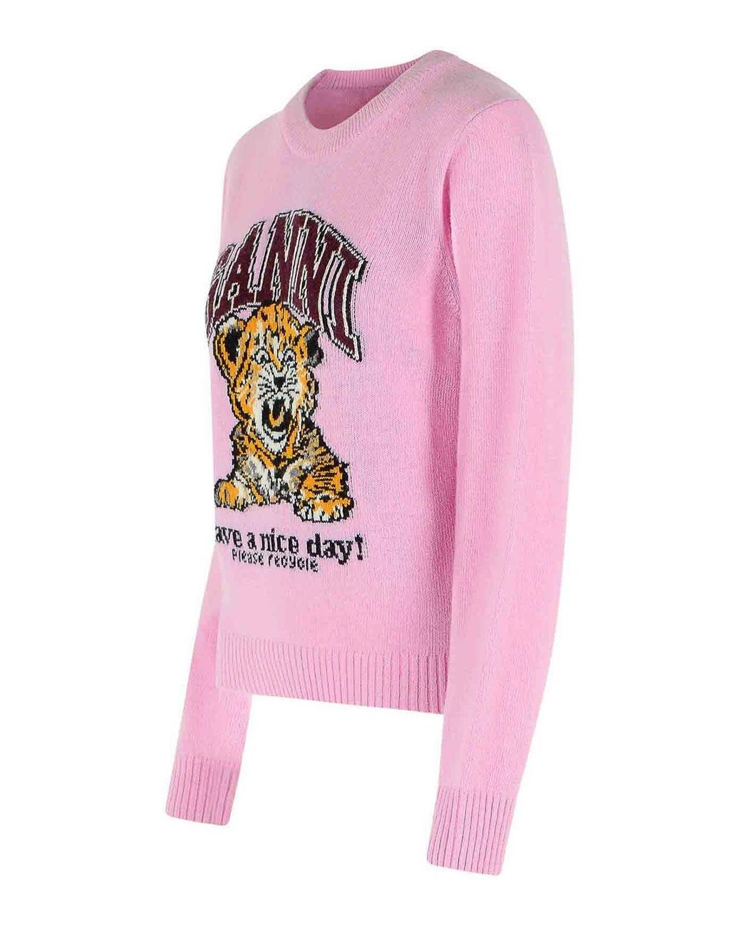Ganni Pink Wool Blend Sweater