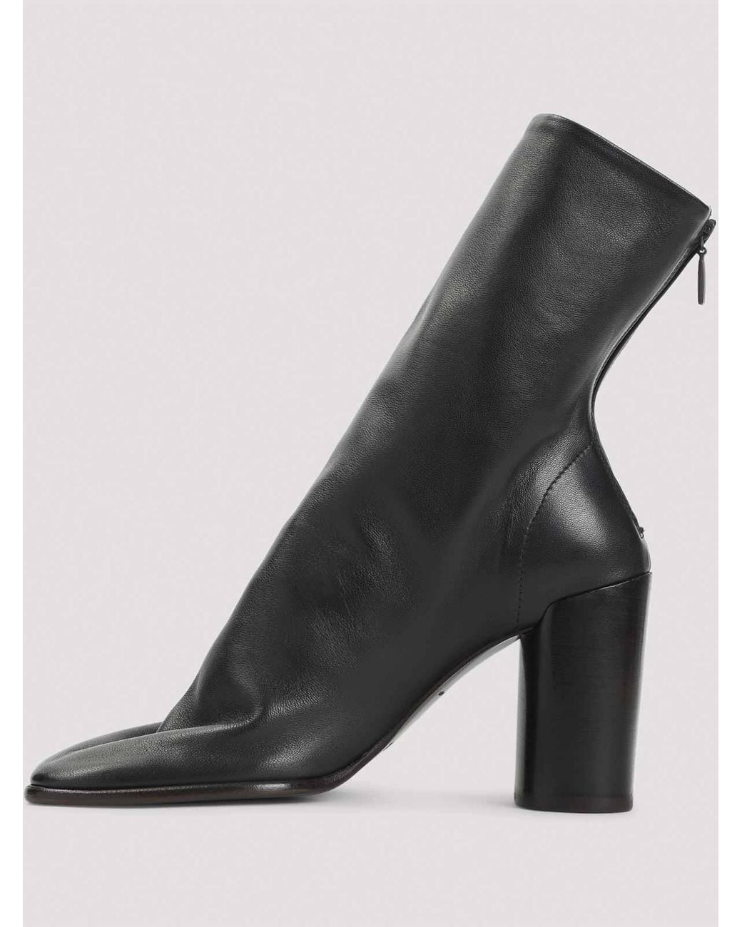 Lemaire Black Glove Ankle 80 Boots