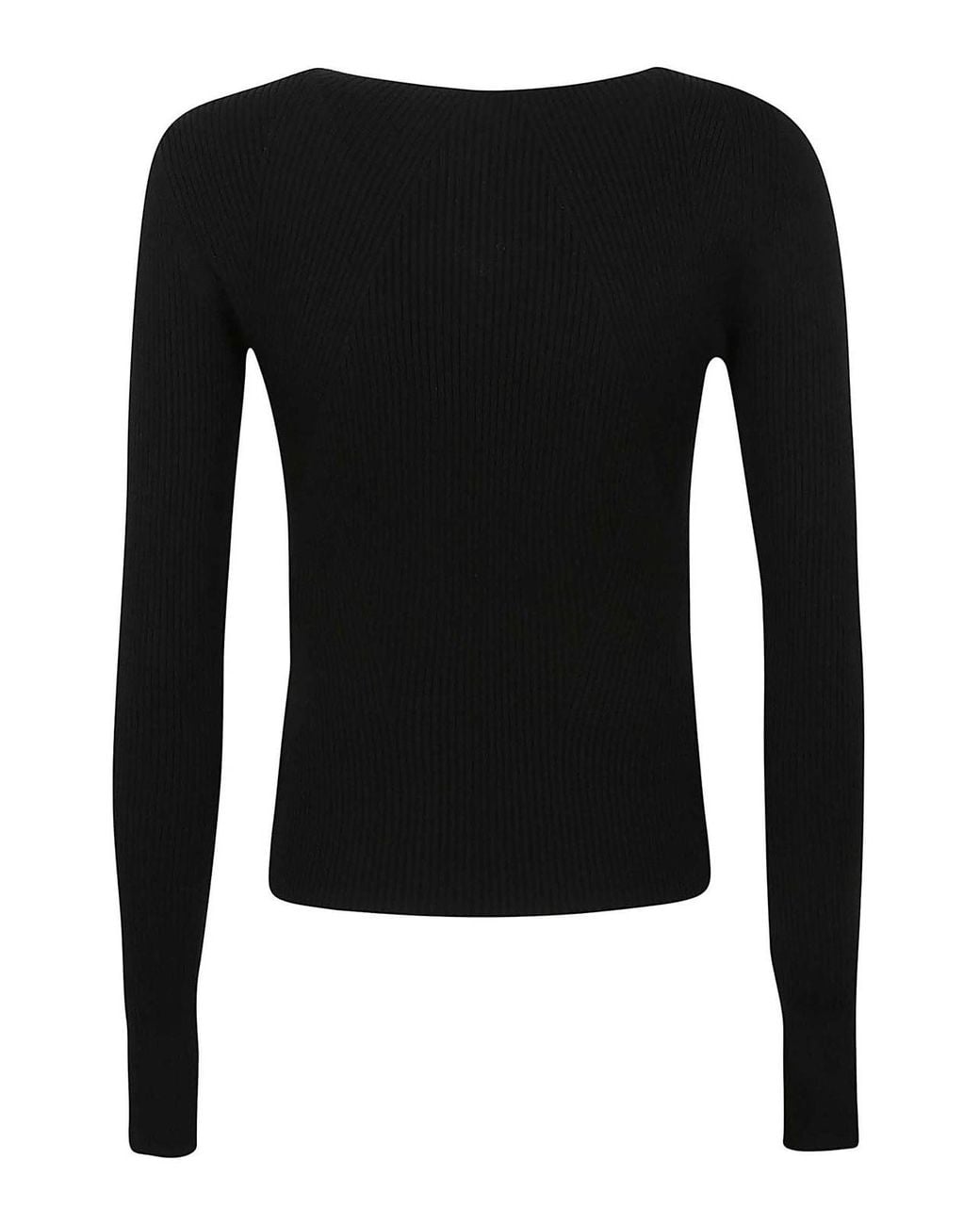 McQueen Black Slash V-Neck Pullover Sweater