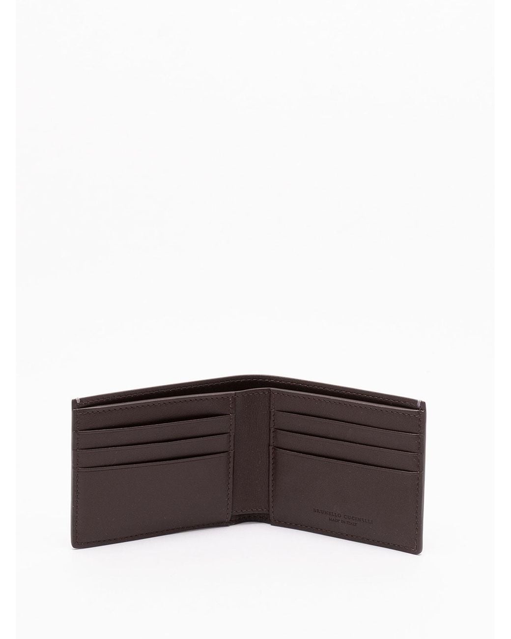Brunello Cucinelli Purple Brushed Leather Wallet for men