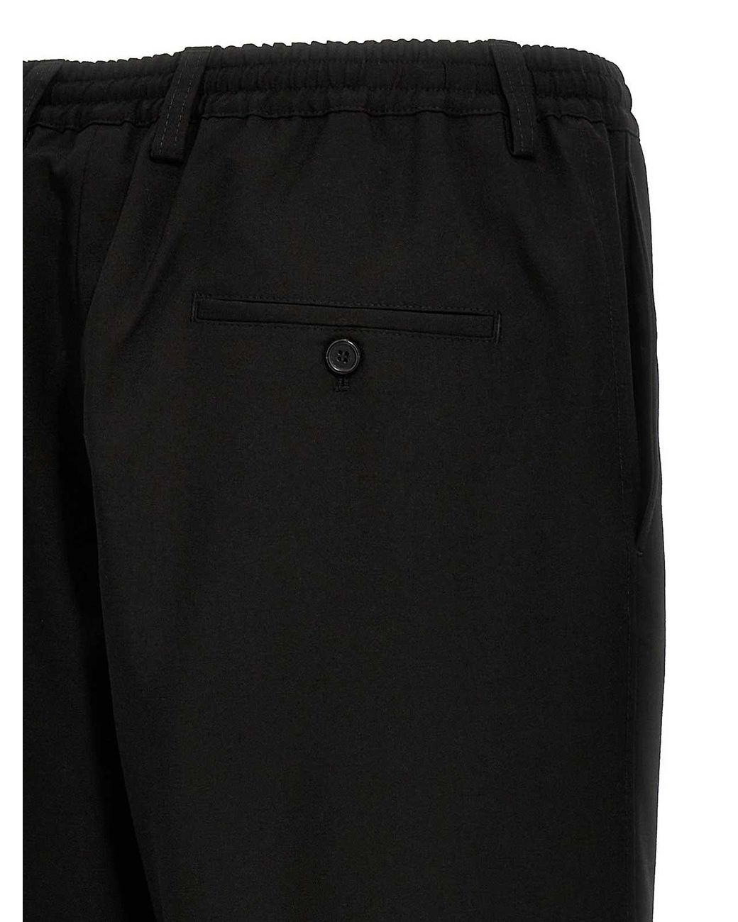 Marni Black Tropical Wool Crop Pants for men