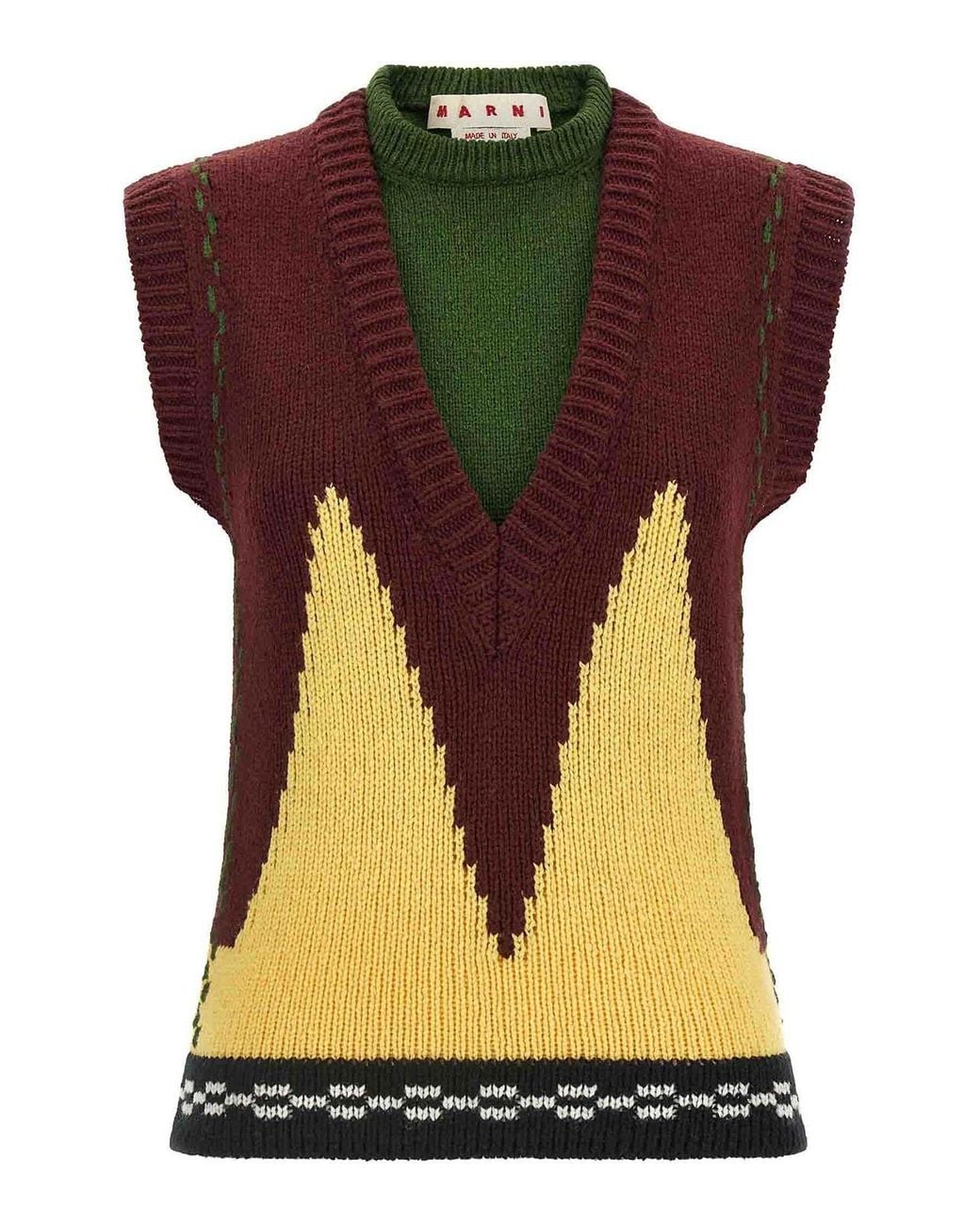 Marni Red Knit Vest