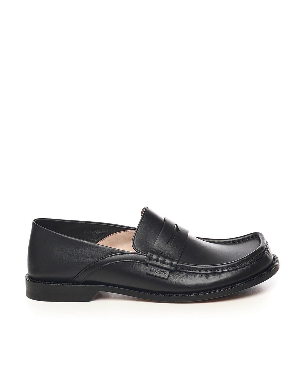 Loewe Black Campo Flap Back Loafers for men