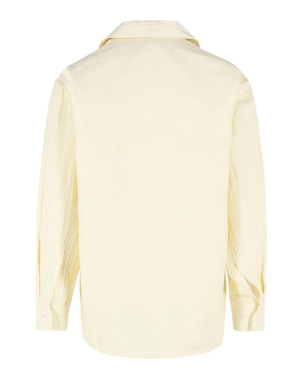 Séfr Natural Wes Ecru Cotton And Linen Shirt for men