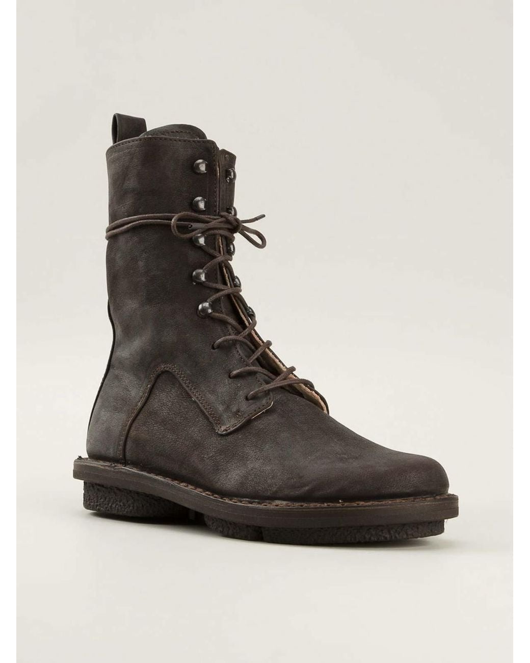 Trippen Black Lace Up Boots