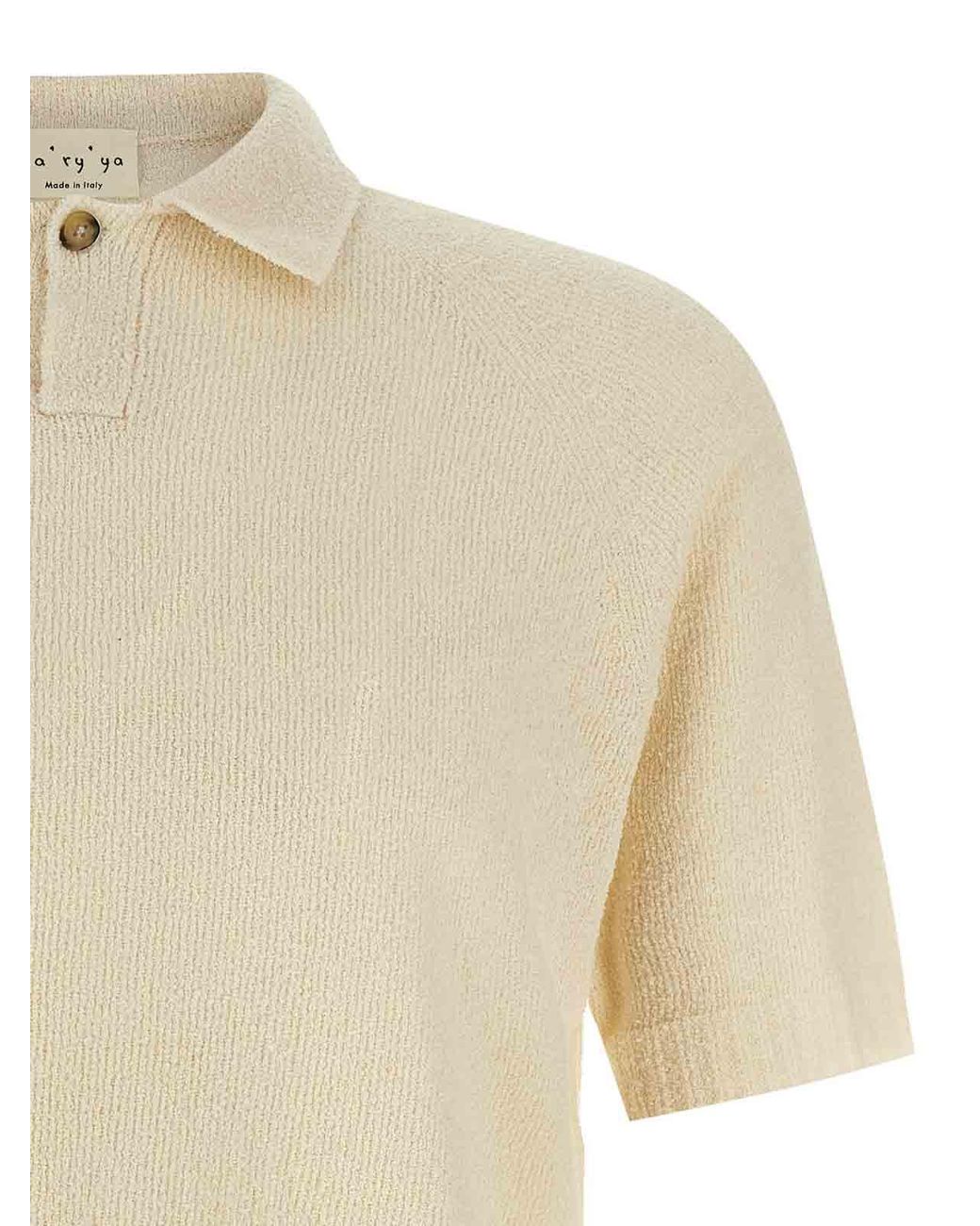 Ma'ry'ya Natural Spongy Effect Polo Shirt for men