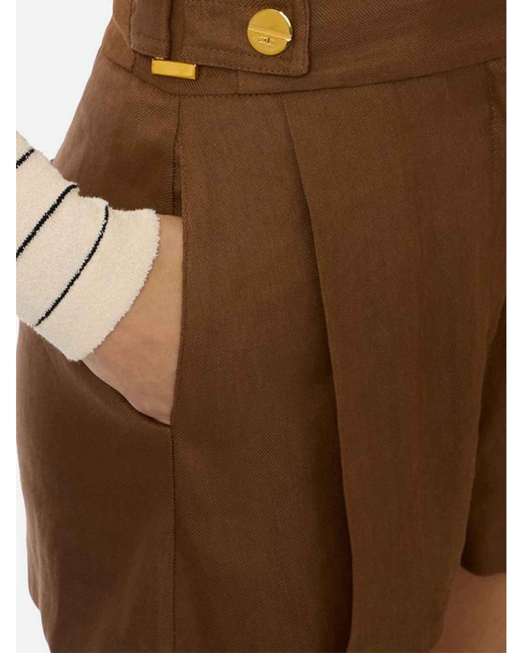 Elisabetta Franchi Brown Trousers